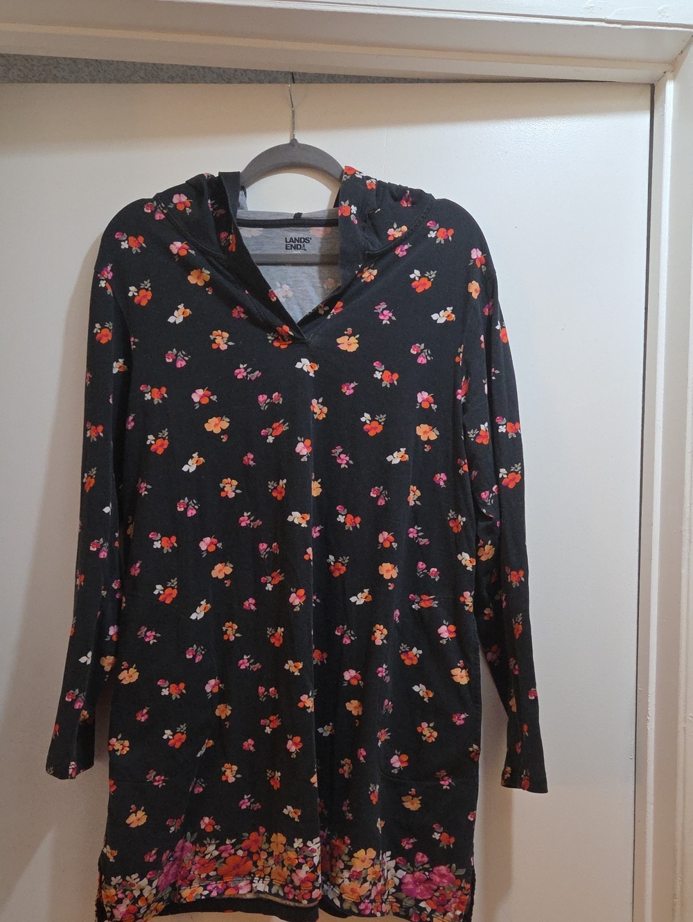Lands' End Hooded Cover Up Dress